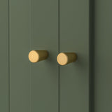 Homhedy Cat Litter Box Enclosure, Cat Washroom Furniture with Metal Frame, Pet House, Fit Most of Litter Box, Modern Style, Green and Gold Homhedy