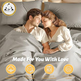 Shilucheng 100% Egyptian Cotton King Size Sheets Set - 1000 Thread Count，Luxury Cotton Bed Sheets，Breathable & Cooling Bedding and Pillow Cases, 16 Inch Deep Pocket - 4 Piece (Taupe, King) Shilucheng