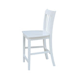International Concepts San Remo Counter Stool-24 Seat Height Chair, White IC International Concepts
