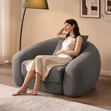 SICOTAS 49.9" Curved Convertible Sofa Couch Bed for Living Room Futon Cloud Boneless Sleeper Chair Pull Out Floor Couch with Deep Seat Single Foam Lounger No Assembly for Bedroom Apartment, Dark Grey SICOTAS