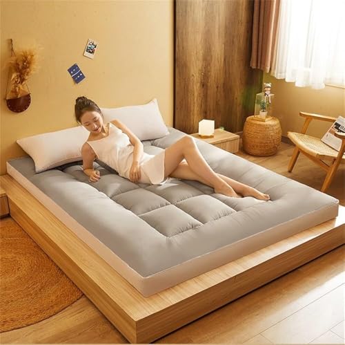 Thick Japanese Futon Mattress, Roll-UpMattress,Single/Double/Queen Size, Portable Camping Mat, Sofa Bed, Tatami Mat,Breathable Floor Lounger, Fold Sleeping Pad for Home Travel Generic
