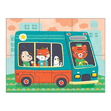 Mudpuppy Transportation 4-in-A-Box Puzzle Set, 12 Mudpuppy