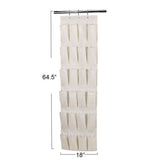 Household Essentials Over The Door 24 Packet Shoe Storage Organizer, Natural Canvas Household Essentials