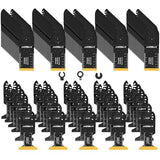 AMZBSAW 110PCS Oscillating Saw Blades Set, Professional Titanium Oscillating Tool Blade for Metal Wood Plastics, Quick Release Multi Tool Blades Kits Fit Bosch Dewalt Milwaukee Ryobi AMZBSAW
