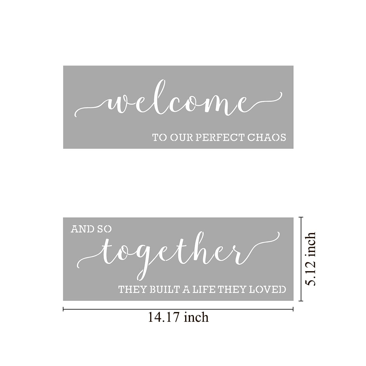 Large Farmhouse Stencils for Painting on Wood - 21 Pack Family Inspirational Words Quotes Saying Sign Stencil Templates, Welcome Home Love and More, Reusable Letter Stencils for Walls and Cra - WoodArtSupply