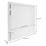 Swinging Door Solid Wood Cafe Swinging Door Porch Entrance Swinging Door 180° Opening Angle White for Home Cafes Restaurants Bars Cash Registers 90 * 90cm/35.4 * 35.4in QIUTMER