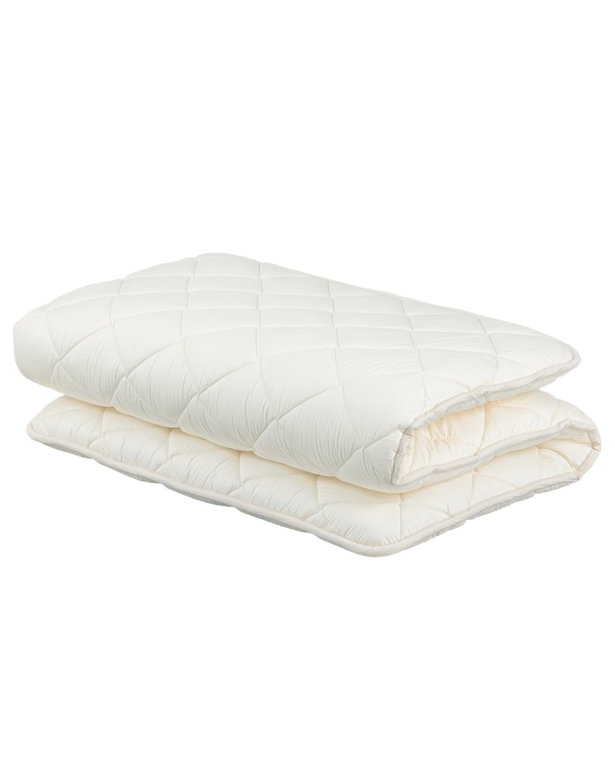 FULI Japanese Futon Mattress, Japanese Floor Mattress, Floor Bed, Tatami Foldable Bed, Roll Up Sleeping Pad, Shikibuton, Made in Japan (White, Twin XL) FULI