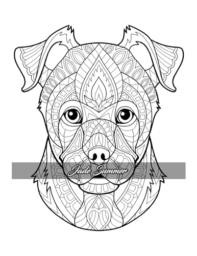Amazing Dogs Coloring Book: Beautiful Dogs, Adorable Puppies, and Relaxing Designs for Adults and Teens WoodArtSupply