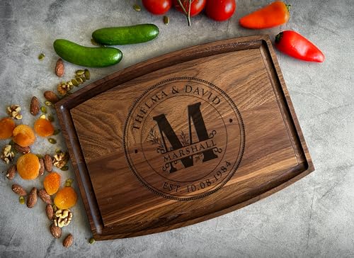 Personalized Cutting Boards - Best Unique Anniversary - USA Handmade wood - Best Wedding, Housewarming, Birthday, Christmas Gift Idea For Friends, Generic