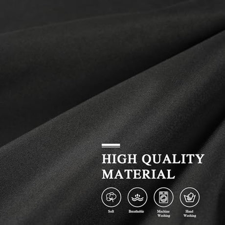 YRDKB Black Canopy Bed Curtains - 4 Corner Post Bed Curtains Queen Lightproof Siamesed Drapes Bed Canopy for Adults & Girls Bedroom Decoration(Black,Queen) YRDKB