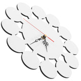 TEHAUX Sublimation Wall Clock Heat Transfer Craft Puzzle Heat Transfer Clock Heat Press Blank Clock Sublimation Hanging Wall Clock Bedroom Wall Clock Kid Clock Child Alarm Clock Round TEHAUX