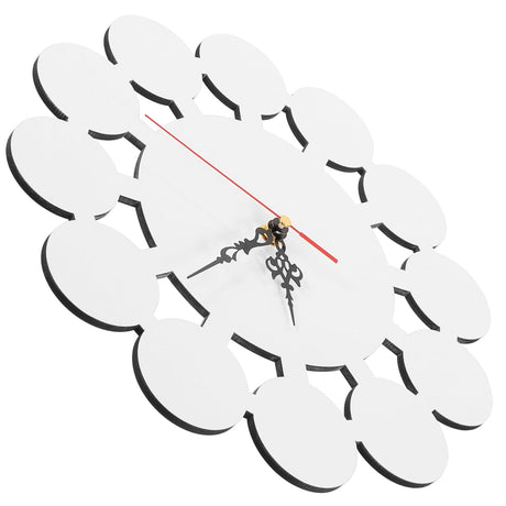 TEHAUX Sublimation Wall Clock Heat Transfer Craft Puzzle Heat Transfer Clock Heat Press Blank Clock Sublimation Hanging Wall Clock Bedroom Wall Clock Kid Clock Child Alarm Clock Round TEHAUX
