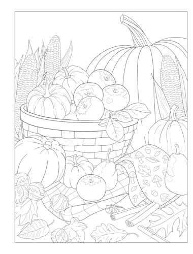 Creative Haven Happiness Is Homegrown: Fabulous Fruits & Vegetables Coloring Book; Produce from the Garden! (Adult Coloring Books: Food & Drink) Dover Publications