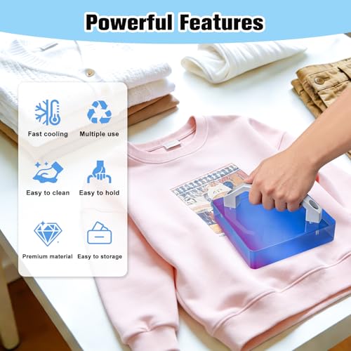 BSTSLL HTV Cooling Block for Heat Press with Handle, Fast Cooling Block for DTF Transfers, Cooler Accessories for Sublimation Vinyl, DTF Film, Heat Transfer Paper BSTSLL