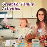 WATUNID 56Pcs Princess Fairy Wands Kit, 4 Styles Unfinished Wooden Fairy Wand with Gem Stickers, Paint, Ribbons, Make Your Own Princess Wand Craft Kits, DIY Art Magical Show Party Supplies for Girls WATUNID