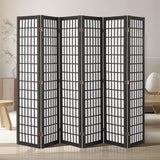 VEVOR Room Divider, 6 Panel Japanese Room Divider, Folding Privacy Screen Indoor, Portable Partition Dividers and Decoration Screens, for Room Separation, Home, Office, Restaurant & Bedroom (Black) VEVOR