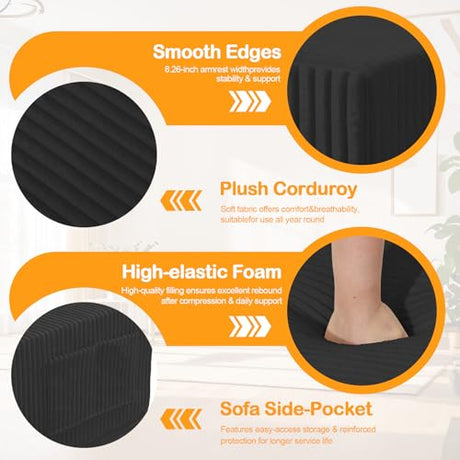 Erament Loveseat Boneless Convertible Sofa Bed, Folding Floor Futon Sleeper Sofa Couch Bed- Boneless Foldable Couch, Corduroy Pull Out Sofa Bed with 2 Pillows for Living Room & Bedroom Erament