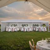 Flamaker Heavy Duty 10'x30' Party Tent Canopy - Waterproof Wedding & Event Shelter with Removable Sidewalls, 2 Doors - Outdoor Gathering Gazebo (White) Flamaker