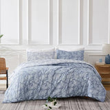 Southshore Fine Living, Inc. Oversized King Comforter Bed Set, Down Alternative Paisley Bedspread, Reversible Bedding Sets, California King Sized Comforter & Matching Shams, Blue/White Southshore Fine Living, Inc.
