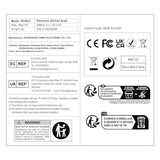 CAMRY Food Scale Portable Kitchen Scales Digital Weight Grams and Ounces Stainless Steel Panel for Baking Cooking Weight Loss, Accurate Bread Coffee Scale, 1g Increment Tare Function Small Size, Black CAMRY