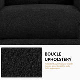 Yaheetech Boucle Recliner Chair Single Sofa Home Theater Seating Adjustable Modern Single Reclining Chair for Living Room Bedroom Home Theater Black