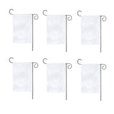 FLAGLINK Solid White Blank Garden Flag - 12 x 18 inch - Double Sided Plain White DIY Flags - Outdoor Yard Decorative Flags FLAGLINK