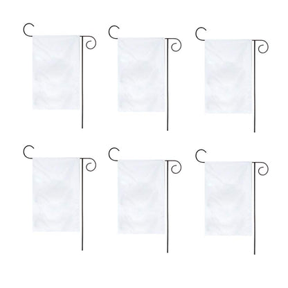 FLAGLINK Solid White Blank Garden Flag - 12 x 18 inch - Double Sided Plain White DIY Flags - Outdoor Yard Decorative Flags