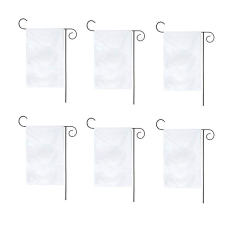 FLAGLINK Solid White Blank Garden Flag - 12 x 18 inch - Double Sided Plain White DIY Flags - Outdoor Yard Decorative Flags FLAGLINK