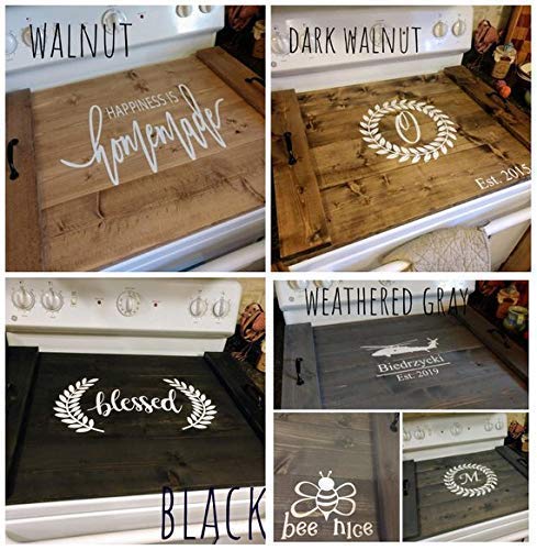 Personalized Stove Cover Noodle Board, Oven Cover - Customizable Design - Farmhouse Kitchen Decor JensenEden