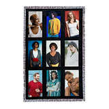 9-Panel Blank Sublimation Plush Velvet Blanket with Soft Edge Frills, DIY Velvet Blanket, Soft Sublimation Blanket, Black, 40 x 60'' Generic