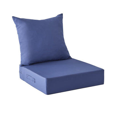 IPYNBAP Outdoor Cushions for Patio Furniture，Outdoor Seat Cushion Set 24 x 24 x 5.75 Inch，Waterproof & Fade Resistant Outdoor Chair Cushions，Deep Patio Chair Cushion with Removable Cover，Navy Blue