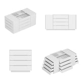 TAMUNE Armoire Bedroom Island Wardrobe Closet Island with 16 Drawers & Glass Tabletop, Island Dresser with Jewelry Organizer, Closet Island for Cloakroom White (63”W x 31.5”D x 31.5”H) TAMUNE