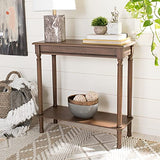 Safavieh Home Collection Tinsley Brown Rectangular Bottom Shelf Console Table SAFAVIEH
