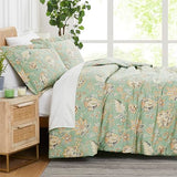 Southshore Fine Living Inc. Floral Cal King Duvet Cover Set - Oversized California King Duvet Cover, Fade Resistant Bedding, Durable Microfiber - Zipper Closure, Matching Shams - Jacobean Willow Green Southshore Fine Living, Inc.