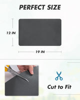 AMOAMI-Coffee Mat Hide Stain Rubber Backed Absorbent Dish Drying Mat for Kitchen Counter-Coffee Bar Accessories Fit Under Coffee Maker Coffee Machine Coffee Pot Espresso Machine 12"x19" Dark Grey AMOAMI