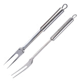 Begatter Meat Forks, Two Prong Large Forks for Cooking Kitchen Carving Serving BBQ Grilling, Stainless Steel, 13.3 Inch Long, 2 PCS Begatter