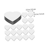 COLLBATH 30pcs Blank Fridge Magnet Magnetic Fridge Sticker Car Magnet Refrigerator for Car Heart Sublimation Magnets Sublimated Fridge Sticker Accessories Heart-Shaped White COLLBATH