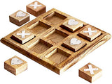 Tic Tac Toe Wooden Board Game, Table Toy Player Room Decor Tables Family XOXO Decorative Pieces Adult Rustic Kids Play Travel Backyard Discovery Night Level Drinking Romantic Decorations. EARTHLY HOME
