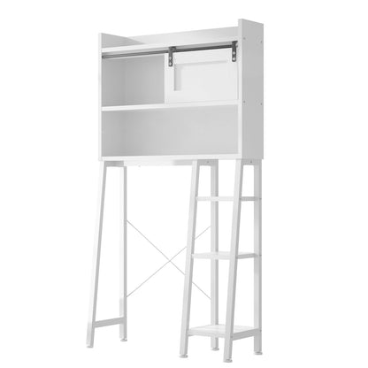 DLPIN Over The Toilet Storage, 3-Tier Over Toilet Bathroom Organizer, Stable Freestanding Above Toilet Storage Rack, Space-Saving, Easy Assembly, White