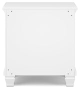 Signature Design by Ashley Fortman Traditional 2 Drawer Night Stand, White Signature Design by Ashley