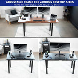 VIVO Electric 4-Leg Dual Motor Standing Desk Frame for Table Tops up to 84 x 43 inches and 220 lbs, Memory Controller Height Adjustment, Frame Only, White, DESK-E4W VIVO