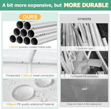 COBIZI 10x20 Party Tent Heavy Duty for Parties, Powder Coating (Better Than Galvanized), Waterproof for Church & Wedding, Large Outdoor Event Gazebo with Removable Sidewall & Built-in Sandbag, White COBIZI