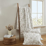 Laura Ashley - Full/Queen Quilt Set, Reversible Floral Cotton Bedding with Matching Shams, Home Decor for All Seasons (Walled Garden Brown, Full/Queen) Laura Ashley