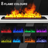 31.6" Water Vapor Fireplace Smart App Electric Fireplace 8 Colors Flame 3D Atomizing Fire Place Dimmer Electric Steam Fireplace Automatic Water Fullfill and Drainage Made with 316 Stainless Steel SUNLITUP
