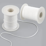 400 Ft Braided Wick 24 Ply Candle Wick Spool 2 Rolls Braided Wick Spools Bulk Cotton Yarn Embroidery Thread for Candle Making Candle DIY IFAMIO