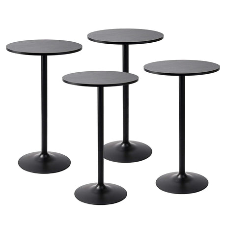 Pearington Round Bar Height Pub Table, Black, 4pk Pearington