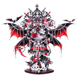 MU 3D Metal Puzzles for Adults Magnetic Interchangeable Cat Head Puzzle Vampire Dark Queen Kitty with 2 Base, Spooky Puzzle Metal Models Kits Building, DIY Sets Cat Lover Owner Gifts Collectibles
