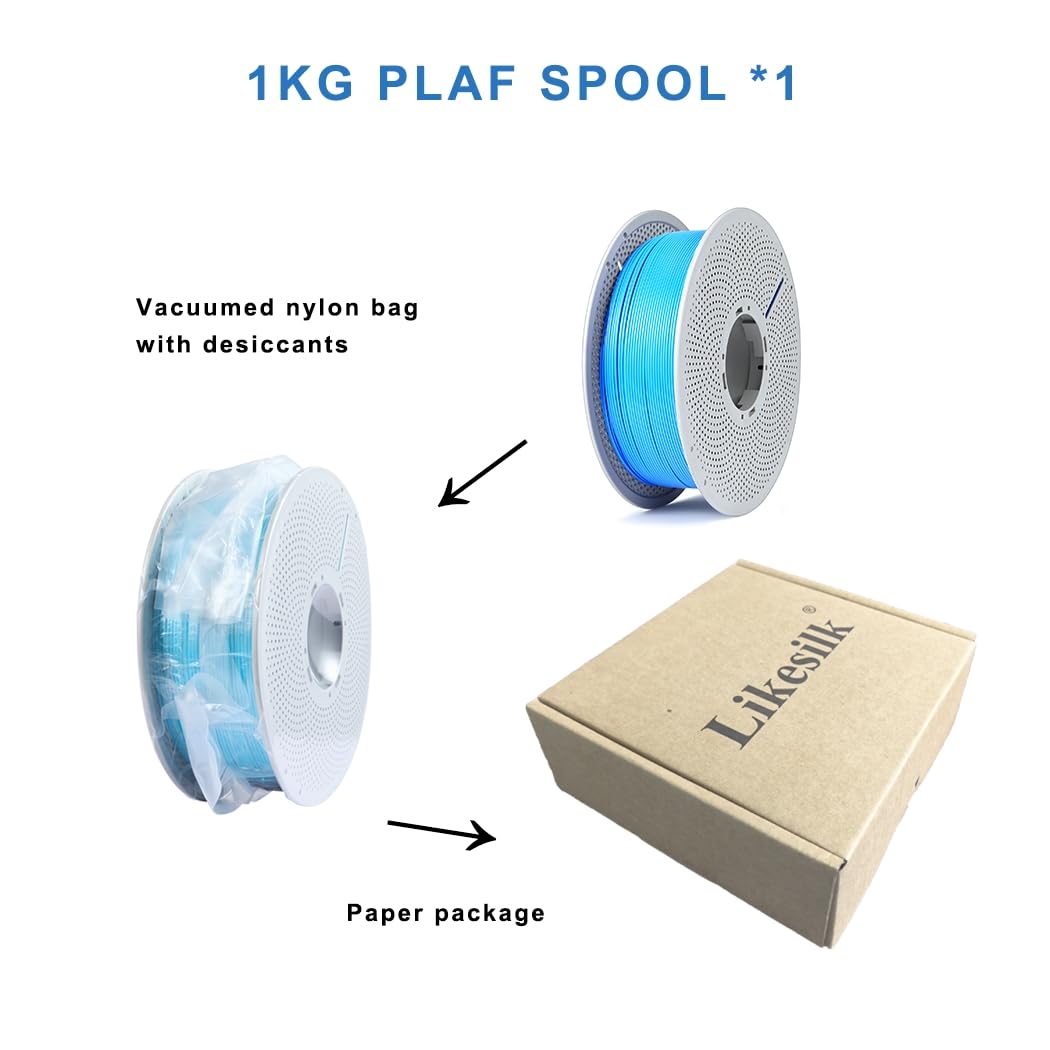 Likesilk 3D Printer Filament PLA F 1KG 1.75mm 3D Printing Filament 3D penfilament 1kg 0.25KG (Wood1 kg) - WoodArtSupply