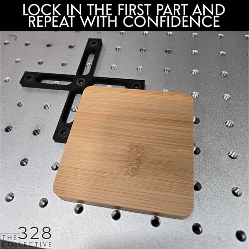 Laser Engraver Fence Kit for Galvo Lasers – 8 Piece Fixture & Guide Set with 6mm Bolts, Fits 25mm Pattern Tables Generic