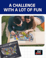 USA License Plate Map 1000 Piece Jigsaw Puzzle in the Shape of the US - 31 inches long - Cool Wall Art TDC Games
